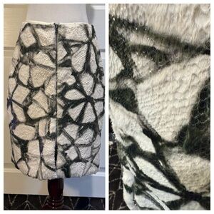 Hanh Merriman fuzzy geometric/reptile skirt